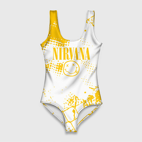 Женский купальник-боди Nirvana - нирвана смайл / 3D-принт – фото 1
