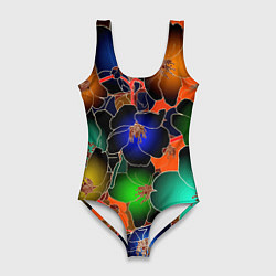 Купальник-боди 3D женский Vanguard floral pattern Summer night Fashion trend, цвет: 3D-принт