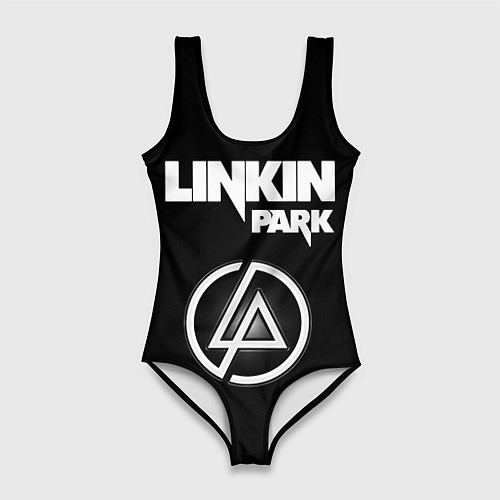 Женский купальник-боди Linkin Park логотип и надпись / 3D-принт – фото 1