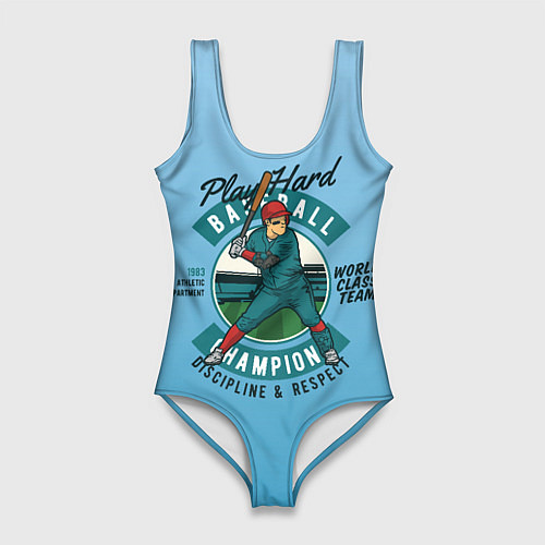 Женский купальник-боди Чемпионат по бейсболу / 3D-принт – фото 1