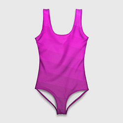 Женский купальник-боди Розовый неоновый полосатый узор Pink neon