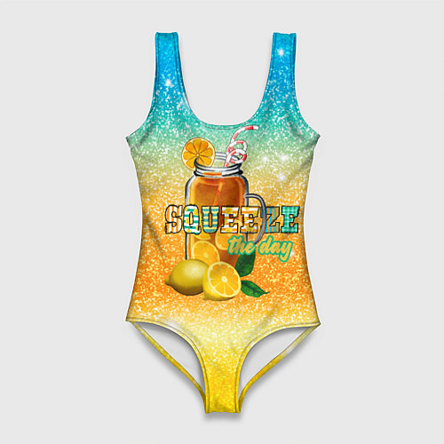 Женский купальник-боди Лимонад в банке / 3D-принт – фото 1