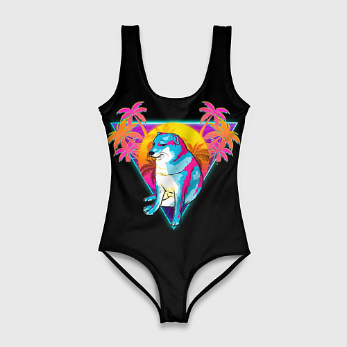 Женский купальник-боди Неоновый Малыш Чимс / 3D-принт – фото 1