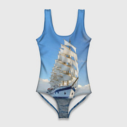 Женский купальник-боди Парусник идёт на полных парусах