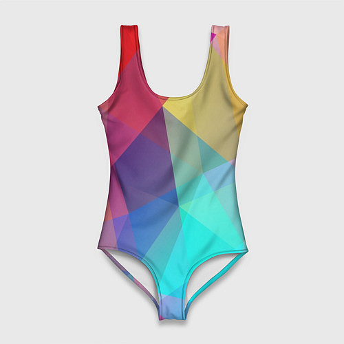 Женский купальник-боди Нежный разноцветный фон / 3D-принт – фото 1