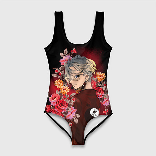 Женский купальник-боди Изана в цветах / 3D-принт – фото 1