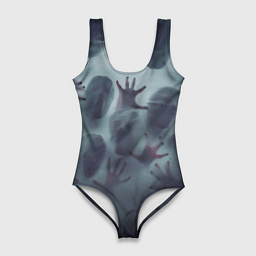 Женский купальник-боди Scary faces trying to get out / 3D-принт – фото 1