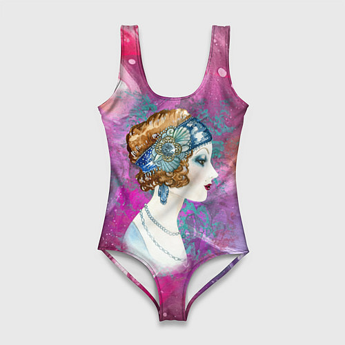 Женский купальник-боди Мадам / 3D-принт – фото 1