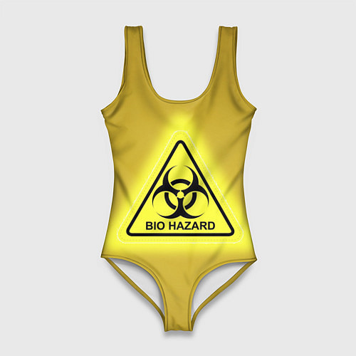 Женский купальник-боди Biohazard - биологическая опасность / 3D-принт – фото 1