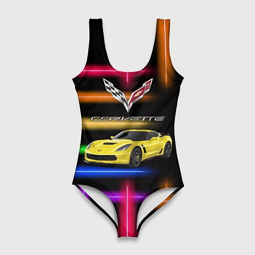 Женский купальник-боди Chevrolet Corvette - гоночная команда - Motorsport / 3D-принт – фото 1