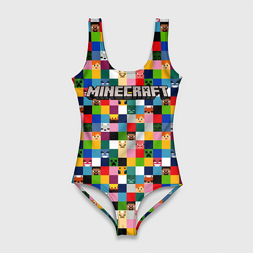 Женский купальник-боди Minecraft - пиксельные персонажи / 3D-принт – фото 1