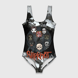 Женский купальник-боди Slipknot объемные плиты black