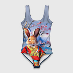 Женский купальник-боди Кролик в китайском халате