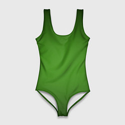 Женский купальник-боди Зеленый с затемняющей виньеткой