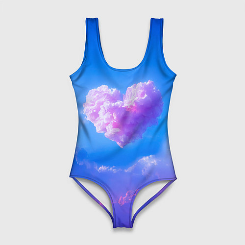Женский купальник-боди Облако в форме сердца / 3D-принт – фото 1