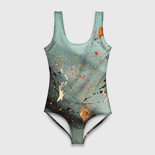 Женский купальник-боди Светлый туман и разные краски / 3D-принт – фото 1