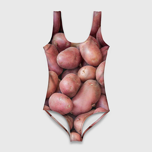 Женский купальник-боди Картофельные клубни / 3D-принт – фото 1