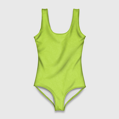 Женский купальник-боди Текстурированный ярко зеленый салатовый / 3D-принт – фото 1