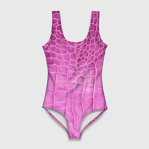 Женский купальник-боди Кожа - текстура - pink / 3D-принт – фото 1