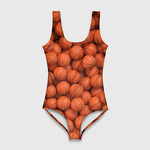 Женский купальник-боди Баскетбольные мячи / 3D-принт – фото 1