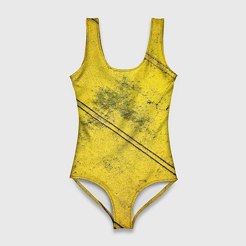 Женский купальник-боди Абстрактная ярко-золотая текстура / 3D-принт – фото 1
