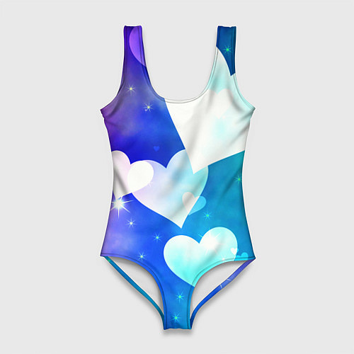 Женский купальник-боди Dreamy Hearts Multicolor / 3D-принт – фото 1