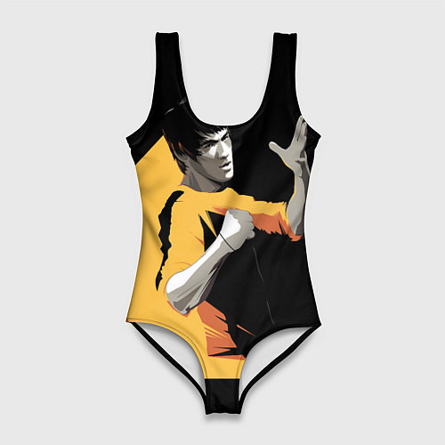 Женский купальник-боди Брюс Ли арт / 3D-принт – фото 1