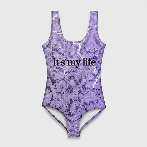 Женский купальник-боди Моя жизнь цитата / 3D-принт – фото 1