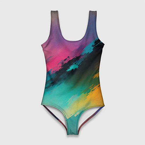 Женский купальник-боди Абстрактный туман / 3D-принт – фото 1