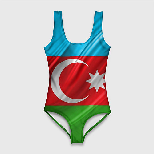 Женский купальник-боди Азербайджанский флаг / 3D-принт – фото 1