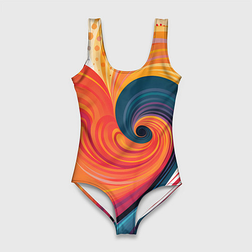 Женский купальник-боди Вихрь цвета / 3D-принт – фото 1