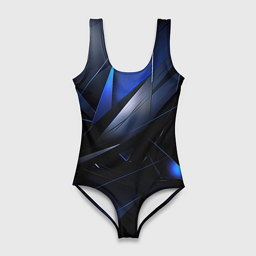 Женский купальник-боди Blue black background / 3D-принт – фото 1