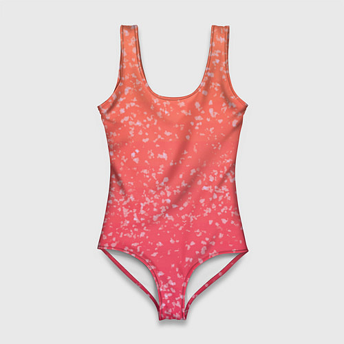 Женский купальник-боди Абстракция персиковый / 3D-принт – фото 1