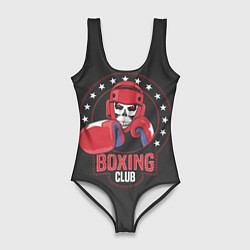 Купальник-боди 3D женский Boxing club - боксёр, цвет: 3D-принт