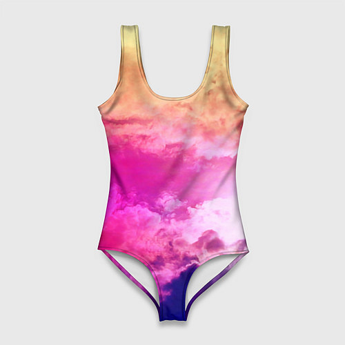 Женский купальник-боди Разноцветное небо / 3D-принт – фото 1