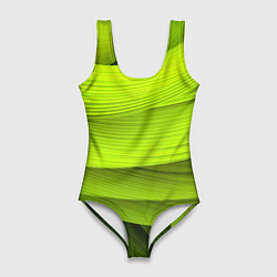 Купальник-боди 3D женский Зеленый абстрактный фон, цвет: 3D-принт