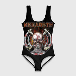 Женский купальник-боди Megadeth - боевой череп