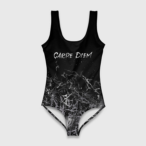 Женский купальник-боди Carpe diem, лови мгновение / 3D-принт – фото 1