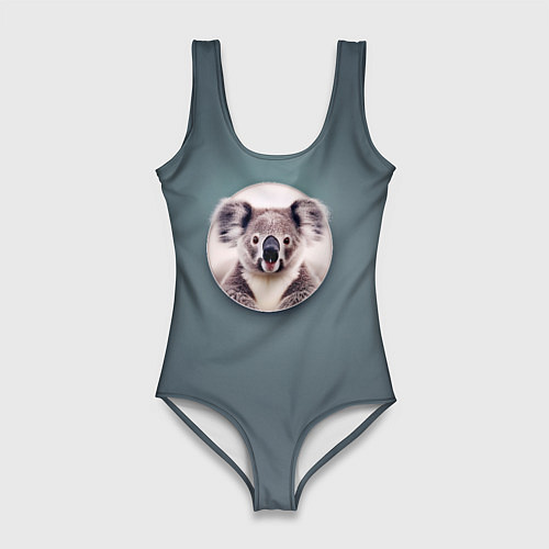 Женский купальник-боди Забавная коала / 3D-принт – фото 1