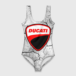 Женский купальник-боди Ducati - потресканная земля