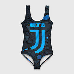 Женский купальник-боди Juventus blue logo