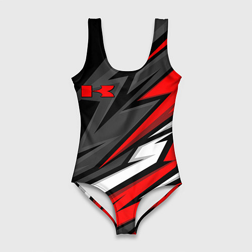 Женский купальник-боди Kawasaki - red uniform / 3D-принт – фото 1