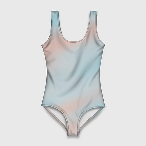 Женский купальник-боди Нежно розовые и голубые размытия / 3D-принт – фото 1