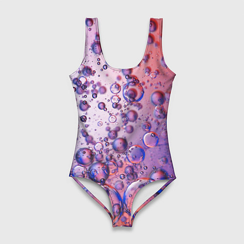 Женский купальник-боди Пузыри в жидкости / 3D-принт – фото 1