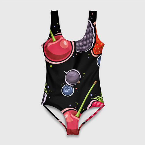 Женский купальник-боди Плоды и ягоды / 3D-принт – фото 1