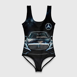 Купальник-боди 3D женский Mercedes Benz, цвет: 3D-принт