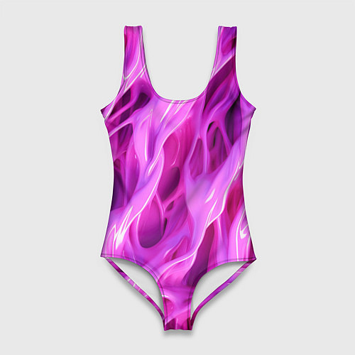 Женский купальник-боди Розова ткань текстуры / 3D-принт – фото 1