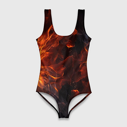Женский купальник-боди Огонь и искры / 3D-принт – фото 1