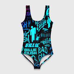 Женский купальник-боди Billie Eilish neon pattern