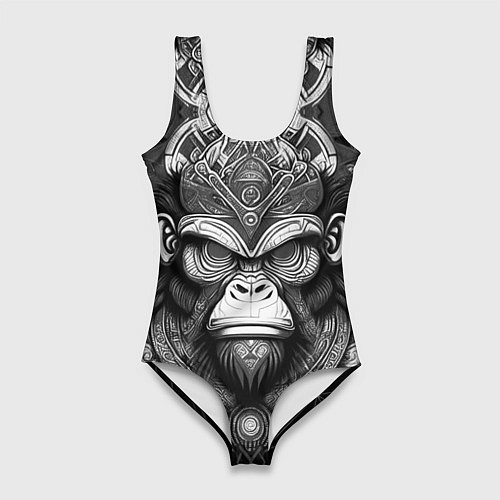 Женский купальник-боди Кинг Конг король обезьян на фоне созвездия / 3D-принт – фото 1